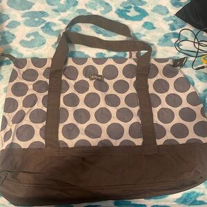 Thirty One Bag. Heavy duty polka got light & dark grey with polka dots